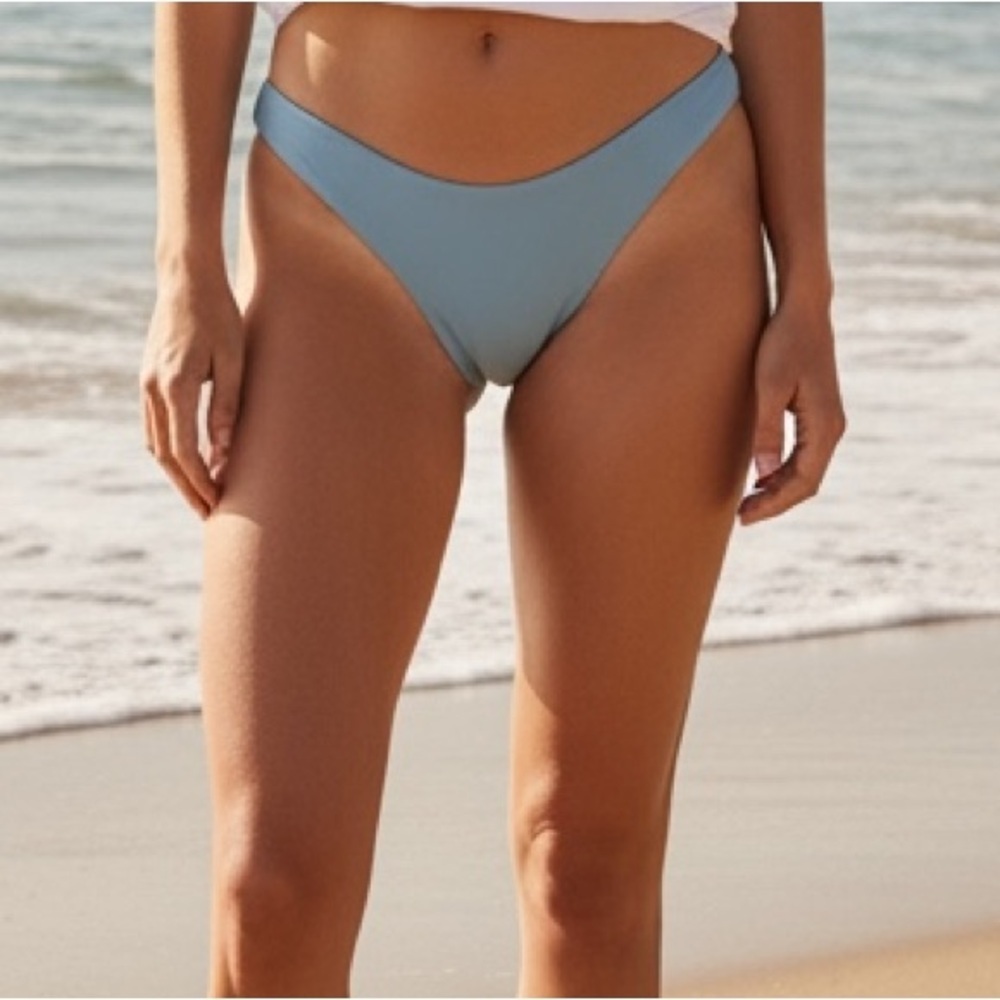 J. Crew Bikini Bottom Women's S Blue Curved-waist Cheeky New BC125 7839